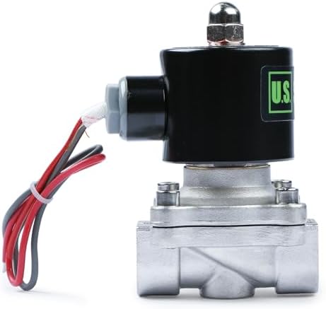 U.S. Solid 1/2" Stainless Steel Electric Solenoid Valve 24V AC N.C. VITON Water Air Fuel - Image 3