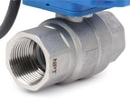 U.S. Solid 3/4" Motorized Ball Valve with US Plug 110VAC NSF Certified 304SS Electrical Ball Valve,Auto Return, Normally Closed (Pack of 12) - Image 4