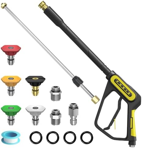 POHIR 5000PSI Pressure Washer Gun with 40'' Wand Extension 5 Nozzle Tips by POHIR