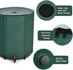 Happygrill 60 Gallon Collapsible Rain Barrel, PVC Rain Water Collection Barrel with Spigot Water Storage Container & Top Mesh, Portable Rain Barrels to Collect Rainwater from Gutter for Garden Lawn - Image 6