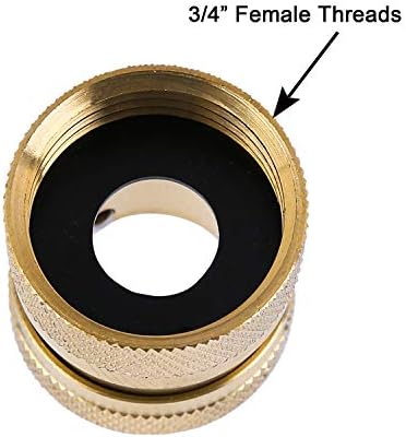 Garden Hose Quick Connect Brass Hose Quick Connectors Fitting For Garden Watering 3/4"GTH (3 Female Coupler+ 6 Male Nipples) - Image 4