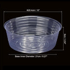 MECCANIXITY Plant Pot Saucer 10 Inch Plastic Round Flower Drip Tray for Indoor Outdoor, Clear Pack of 20 - Image 2