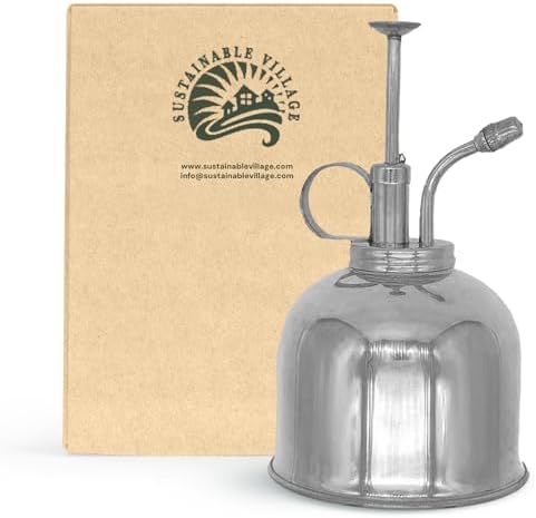 Sustainable Village Watering Can Indoor Plants - Nickel Plant Mister - Stylish and Rust Resistant Watering Cans for Healthy Hydration - Prevents Overwatering - Image 2