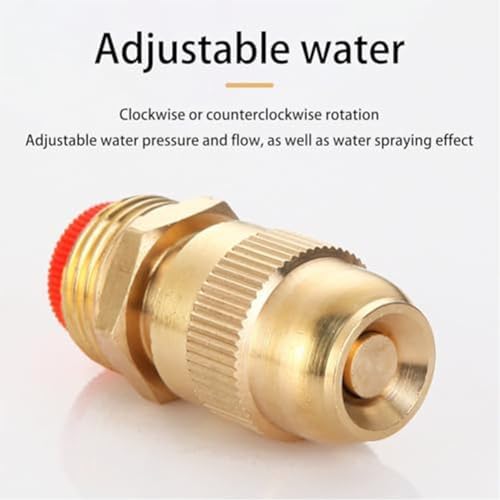 5/10 Pieces Brass Mist Nozzle, 1/2 inch high Pressure Spray Nozzle, Adjustable Atomization System Nozzle, Atomizer Outdoor Plant Garden Terrace Greenhouse Brass 10pcs - Image 5