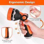 Hose Nozzle with 10 Spray Patterns, Thumb Control High, Pressure Garden Hose Nozzle for Car Washing, Watering Plants and Lawns - Image 3
