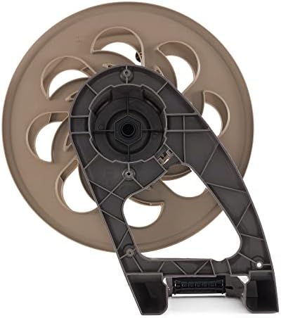 Suncast 2 Pack CPLSTA125B 125' Wall-Mounted Side Tracker Garden Hose Reel for 5/8" Hose with Guide for Patio or Garden, Dark Taupe - Image 4