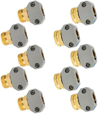 Garden Hose Repair Kit 5/8 and 3/4 Inch – Aluminum Hose Connectors with Zinc Clamps,Hose Mender and Fittings for Outdoor Taps,Sprinklers,Nozzles,and Water Connections Garden Essentials by Unknown