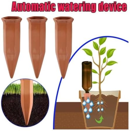 Terracotta Plant Spikes, Self Watering Stakes Automatic Drip Irrigation(8pcs) - Image 2