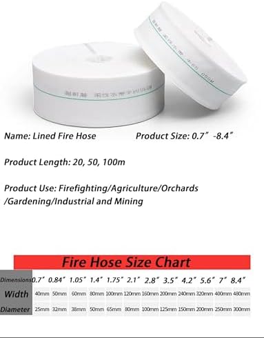 Heavy Duty Canvas Lay Flat Hose - 98.4ft High Pressure Water Hose for Agriculture, Irrigation, Gardening & Fire Protection (Diameter 11cm) - Durable & Versatile - Image 2