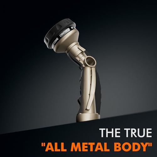 RESTMO Hose Nozzle with Easy Self-Lock Trigger, Heavy Duty Metal Water Hose Sprayer with 9 Spray Patterns and On/Off Valve, High Pressure | Thumb Flow Control, Ideal for Outdoor Lawn & Plant Watering, - Image 5