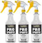 HARRIS Professional Spray Bottle 32oz (30-Pack), All-Purpose for Cleaning and Plants with Clear Finish, Pressurized Sprayer, Adjustable Nozzle and Measurements by Harris