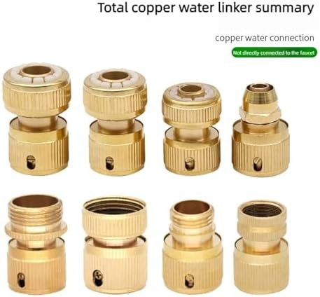 4PCS Brass Garden Hose Quick Coupler Pipe Connector with Stop Valve for Irrigation, Water Supply, Car Wash(Black) - Image 3