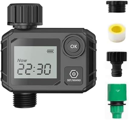 NURII Screen Display Garden Watering Timer, Controller Digital Programmable Faucet Watering Irrigation System (Size : 1 Timer and 1 Head) - Image 2