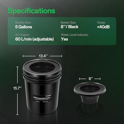 VIVOSUN DWC Hydroponics Grow System with Top Drip Kit 8 Buckets - Image 2
