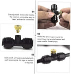 Sosoport 4sets Misting Tee Brass Misting Nozzle Tees Mist Nozzle Sprinkler for Irrigation Cooling System - Image 3