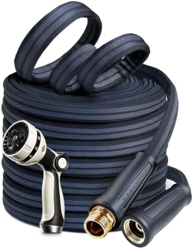 Garden Hose 75FT, Non-Expanding, 700 PSI Burst, 10-Pattern Nozzle by ELEPHOSE