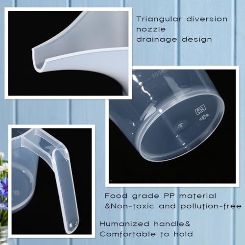 Konohan 12 Pack Funnel Pitcher for Soap Making 500ML/ 17 oz Large Capacity - Image 3