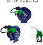 Fuel Hose Reel,Fuel nozzle,Fuel Hose Swivel,3/4" X 33' Retractable Diesel Hose Reel,Heavy-duty Industrial Settings. Max 300 PSI,Spring Rewind Mechanism Ease of Use for Farm Ships Vehicles - Image 7