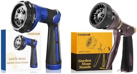FANHAO High Pressure Spray Nozzle with Thumb Control+Heavy Duty Garden Hose Nozzle by FANHAO