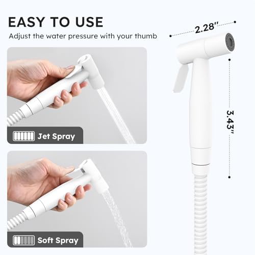 Arofa Handheld Bidet Sprayer, Bidet Attachment for Toilet, Matte White - Image 4