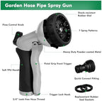 Pressure Metal Water Nozzle Sprayer With 7 Spray Patterns Heavy Duty Garden Water For Watering Plants Washing Cars&Pets Nozzles - Image 4