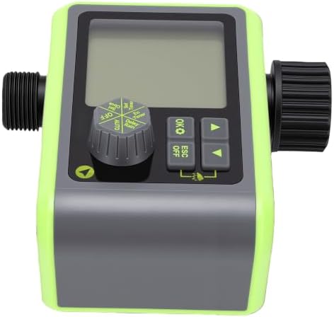 Yosoo Garden Irrigation Timer 8 Programs Rain Sensor Auto Shutoff Large LCD Display Water Timer with Manual Override for Courtyard Balcony Green Wall - Image 7