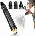 High-Pressure Hose Nozzle Metal Fits Garden Hoses with 3 Spray Modes (Jet/Mist/Shower), Heavy Duty Metal Direct Spray Hose Gun for Watering Plants, Lawn, Car Washing, Patio, Pet 1PCS by Mrkyy