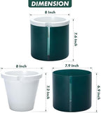 D'vine Dev Self Watering Terracotta Pot, Teal Glass Cup, 8 in, 37-X-C-5 - Image 3