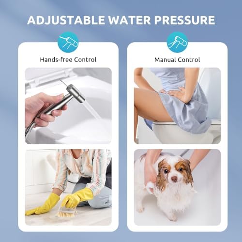 BRITULIF Hands-Free Bidet Sprayer for Toilet, Dual Control, Jet Spray - Image 4