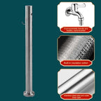 Stainless Steel Vertical Garden Water Column - Freestanding Hose Stand with Faucet for Outdoor Irrigation & Washing 80cm/31in - Stylish Functional - Image 7