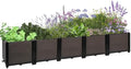 Large Raised Planter Box Outdoor Self Watering 78.7"x15.7"x14.2", Deep Raised Garden Bed - Elevated Garden Box with Drainage Plug, Rectangular Garden Planter Perfect for Patio Balcony Deck by CiaoStilista