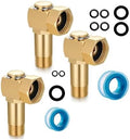 Brass Garden Hose Swivel Elbow Connector, Hose Reel Replacement Adapter Kit by NUALLY