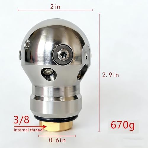 3/8 Rotary Sewer Jetter Nozzle Kit for Pressure Washer,120L/min (31.7 GPM) - Image 5
