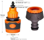 10PCS Garden Hose Adapter with 16mm Quick Stop Water Coupler for Irrigation Tube Connect and Repair Or Extender(Gold) - Image 2