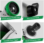 Heavy Duty Metal Garden Water Hose Nozzle With 7 Adjustable Spray Patterns For Watering Plants Lawns Washing Cars And Pets Nozzles - Image 6