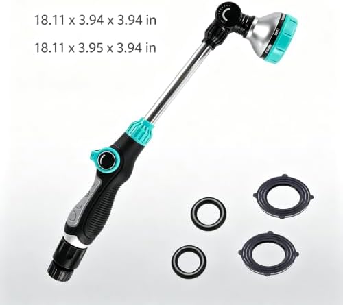 18" Garden Watering Wand - 8 Spray Patterns, 180° Adjustable - Image 2
