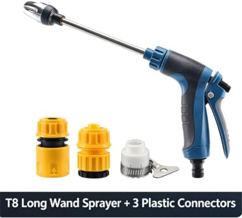 Long Wand Car Wash Water Gun for Standard Garden Hose (BLU-T8-GUN-3C-014) - Image 3