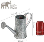 MyGift 5 Inch Small Rustic Galvanized Metal Decorative Vases in Vintage Style Watering Can Design for Dried Flowers and Artificial Plants, Set of 2 - Handcrafted in India (Pack of 2) - Image 5