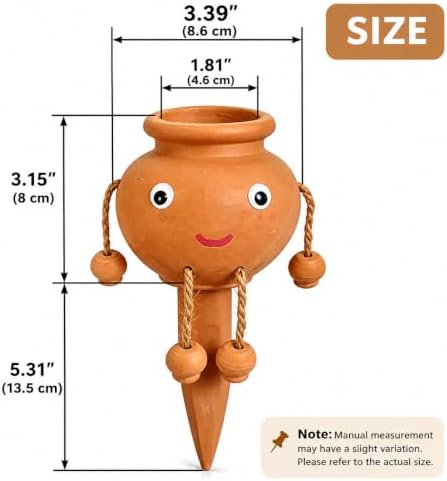 Terracotta Plant Watering Stakes, Automatic Self Watering Device for Potted Plants, Ceramic Plant Irrigation Spikes, Slow Release Watering System for Indoor Outdoor Garden - Image 4