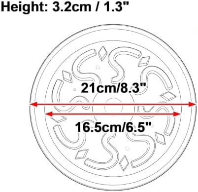 Thickened PP Resin Plant Saucers, Bottom Protrusion Design, Watering Tray - Image 2