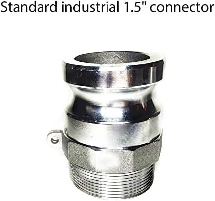 SAFBY Fire Hose Nozzle NPSH/NPT Thermoplastic Fire Equipment Spray Jet Fog with Aluminum Female and Male Fitting (1.5 Inch Brass) - Image 3
