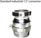 SAFBY Fire Hose Nozzle NPSH/NPT Thermoplastic Fire Equipment Spray Jet Fog with Aluminum Female and Male Fitting (1.5 Inch Brass) - Image 3