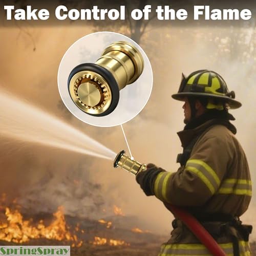 1 Inch Fire Hose Nozzle Brass NH/NST Fire Nozzle 36GPM 100PSI - Image 3