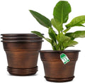 Fodetyff Planters-Plant-Pots-Indoor-Outdoor, 13 inch 4 Pack Copper by Fodetyff