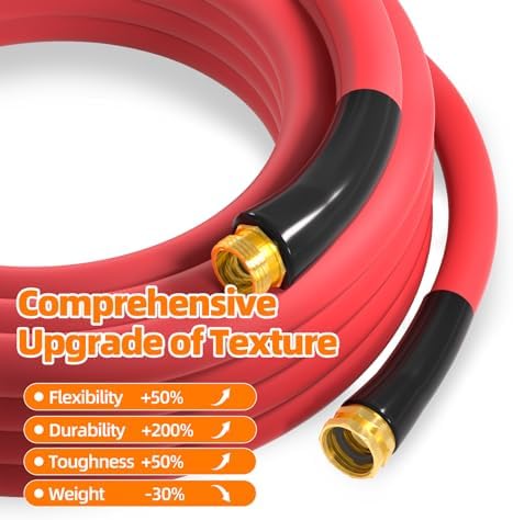 25ft x 5/8'' Hot/Cold Rubber Garden Water Hose, -50℉ to 190℉ - Image 5