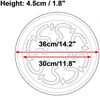 Thickened PP Resin Plant Saucers, Bottom Protrusion Design, Watering Tray - Image 2