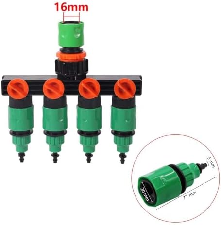 DN16 4-Way Water Splitter, 4/7mm Outlets, Greenhouse Irrigation - Image 2