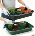 RooTrimmer 100 Pack 3inch Nursey Pots and 2 Pack Plant Trays Set, by RooTrimmer
