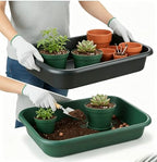 RooTrimmer 100 Pack 3inch Nursey Pots and 2 Pack Plant Trays Set, by RooTrimmer