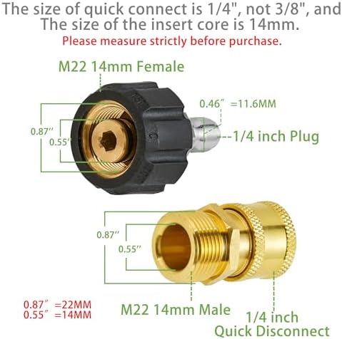 FIXFANS Pressure Washer Adapter Sets,Pressure Washer Hose Reel - Image 3